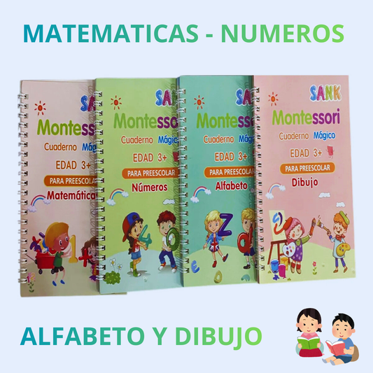 Set Cuaderno Mágico Caligrafía Montessori
